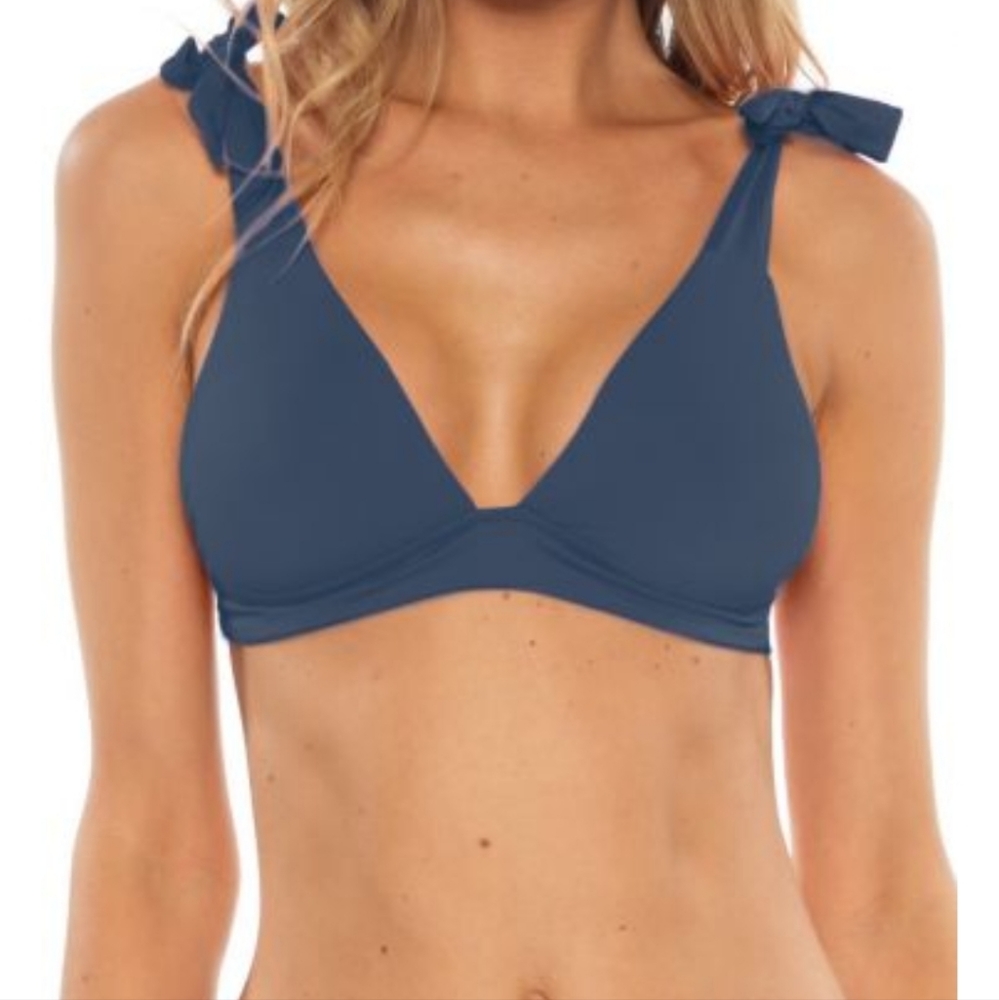 NWT Becca Tie Shoulder Bikini Top